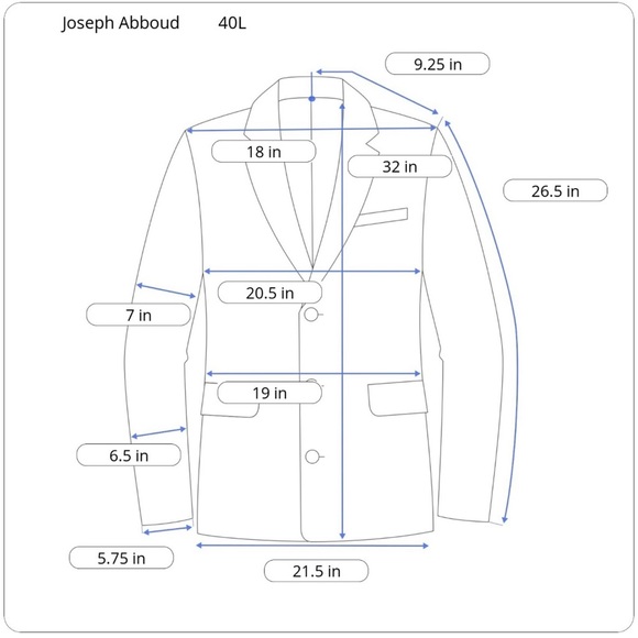 Joseph Abboud Tollegno 1900 Gray Windowpane Blazer - Picture 4 of 12